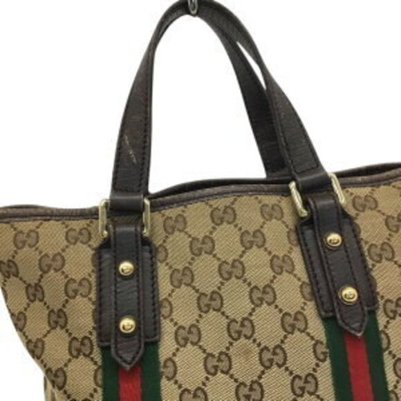 Gucci Sherry Line Tote Bag GG Canvas Brown - Picture 8 of 8